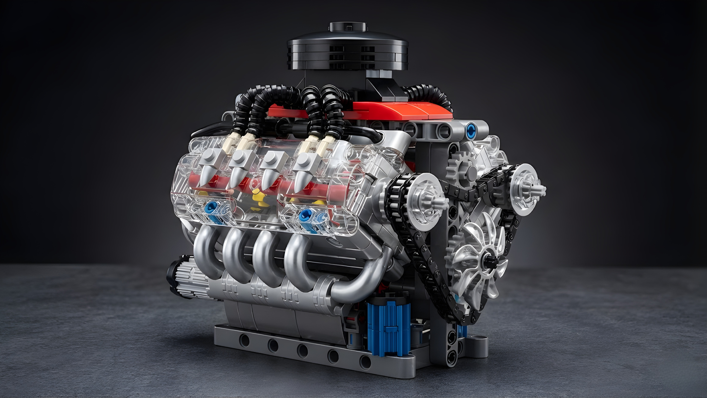 Chevy LSX454 Motor V8 Motorizat (487 piese) 