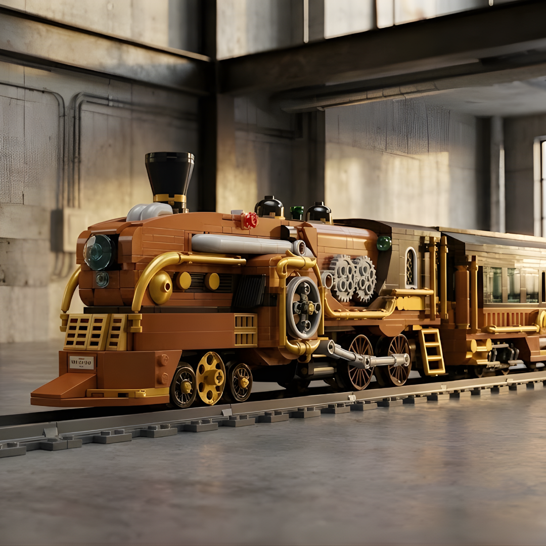 Treno a vapore steampunk (1954 pezzi) 
