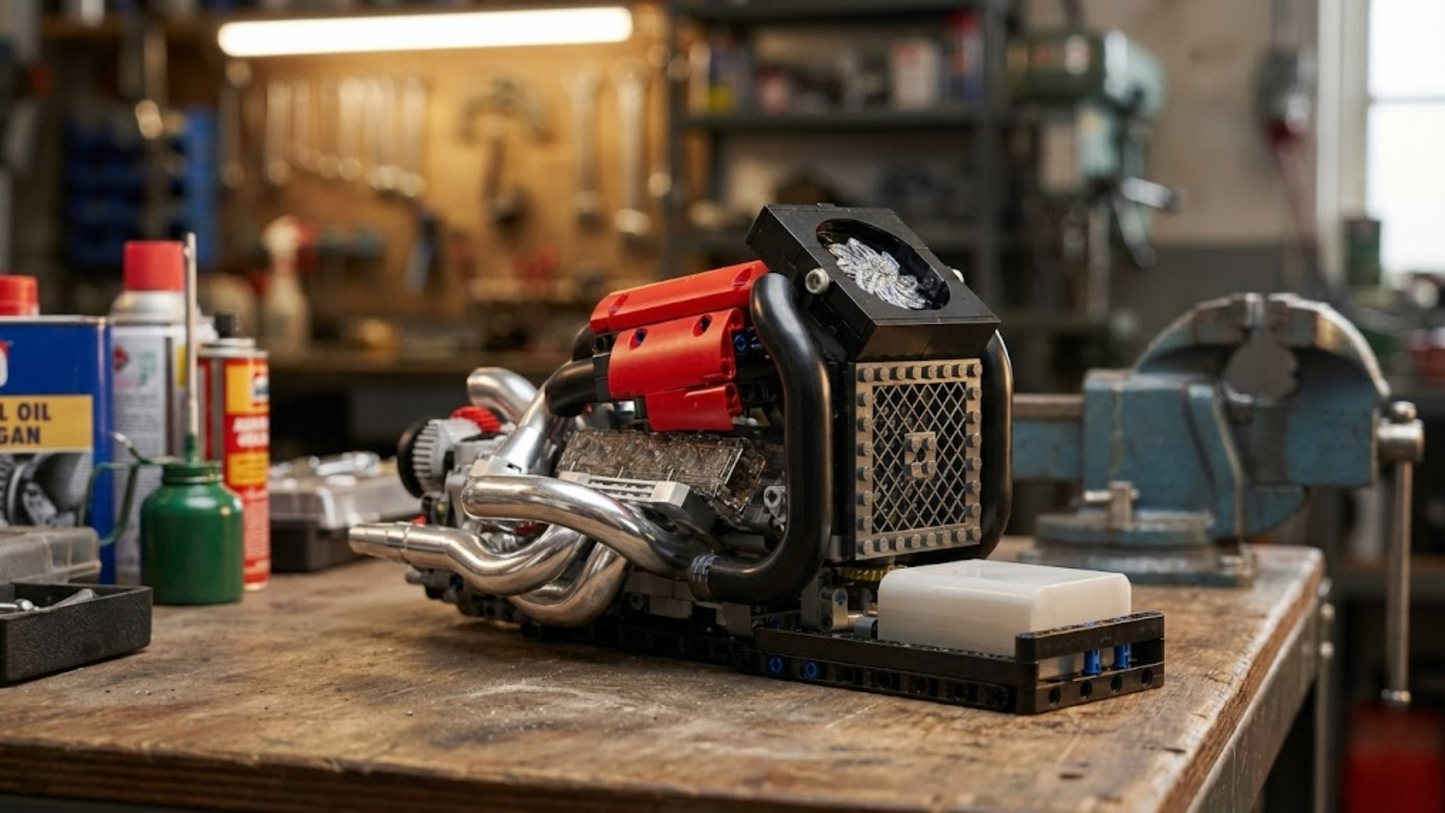 Model de motor STR13 V6 motorizat (980 piese) 