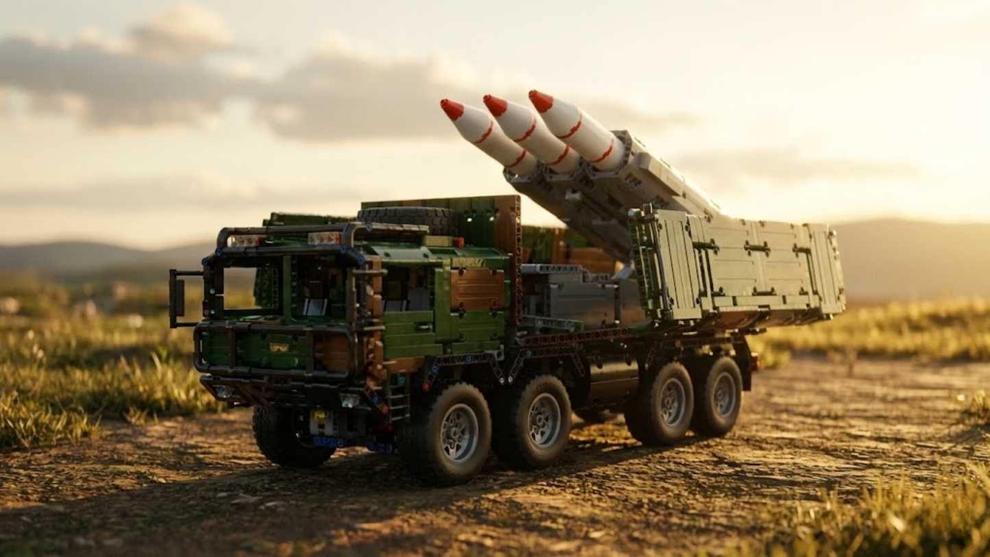 8x4 RC Missile Truck  Military Green (3594 pcs)