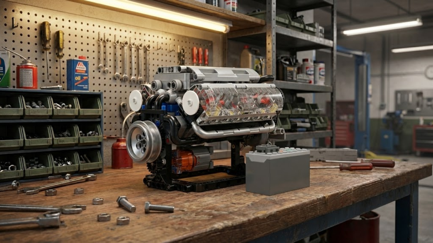 Motorised V8 Engine (535 pcs)
