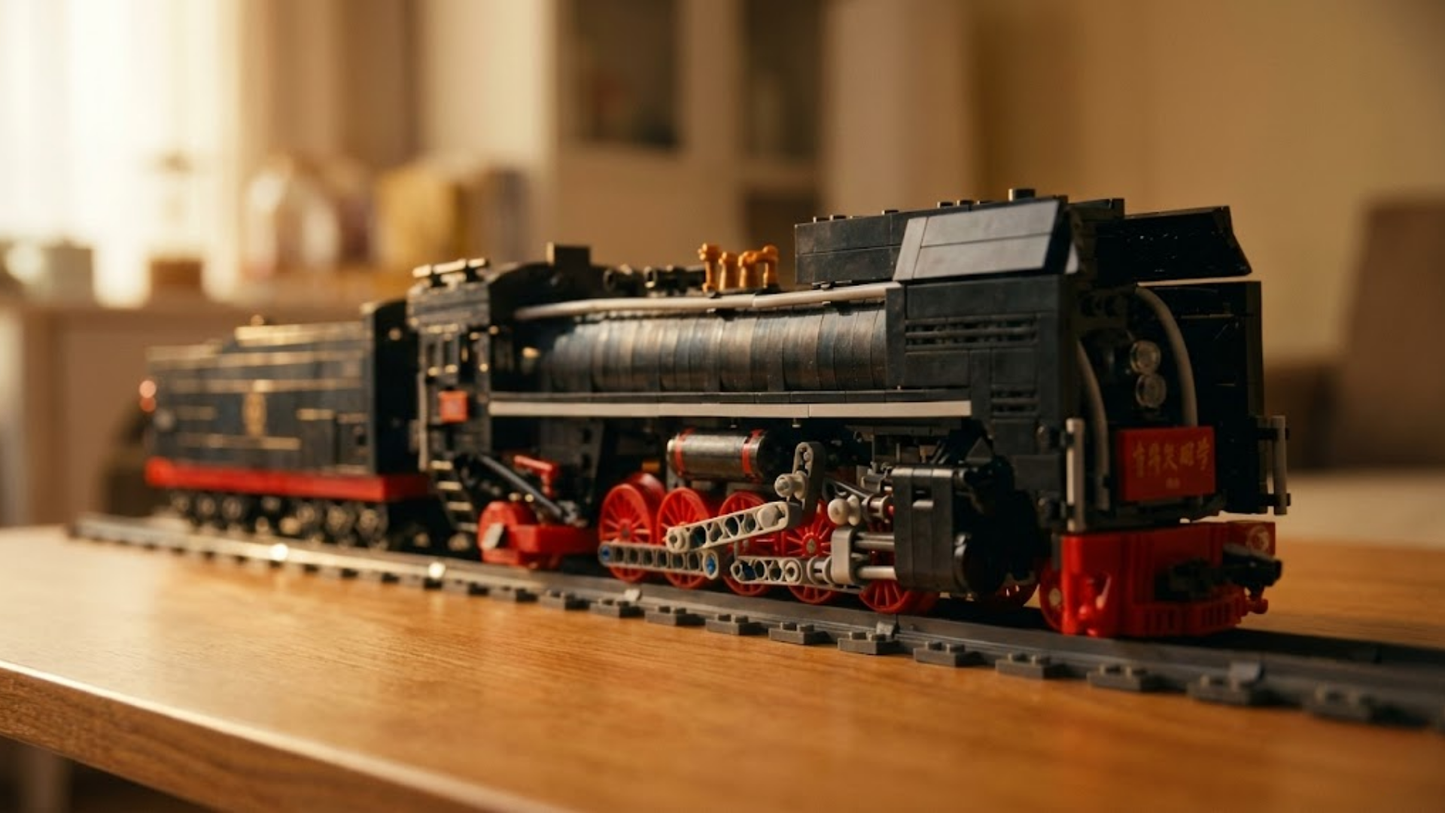 QJ Steam Locomotive (1511 pcs)