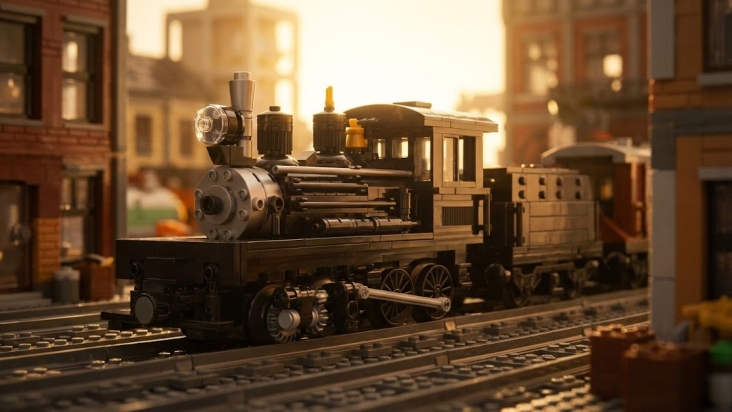 Shay-type Steam Locomotive (880 pcs)