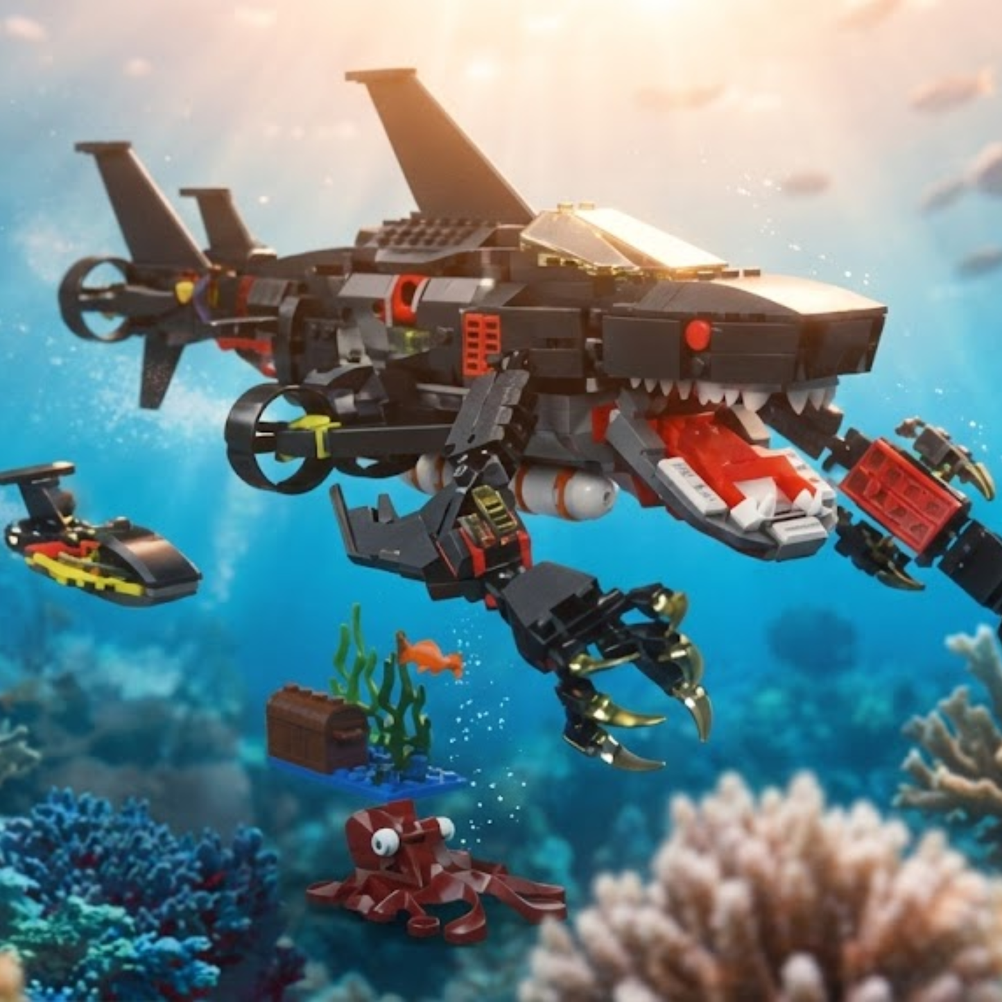 Submarino Mecha Shark (1.031 peças) 