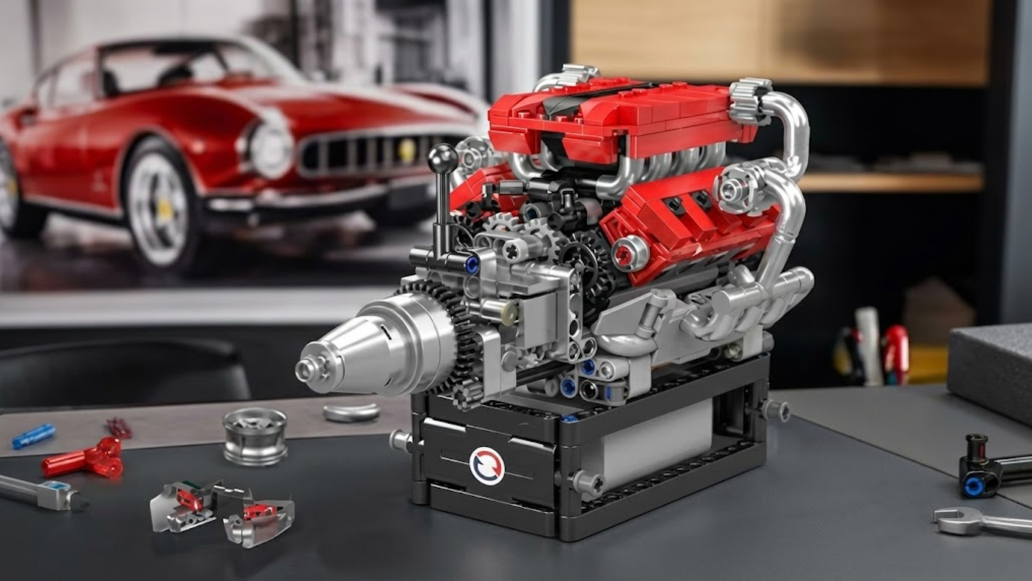 Italian Scuderia V8 Engine (750 pcs)