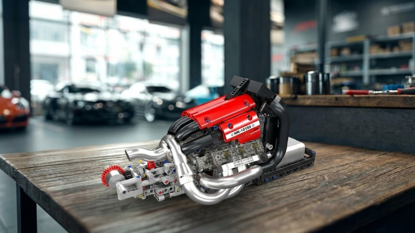 Model de motor STR13 V6 motorizat (980 piese) 