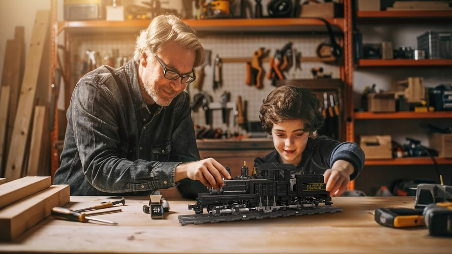 Shay-type Steam Locomotive (880 pcs)