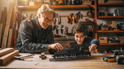 Shay-type Steam Locomotive (880 pcs)