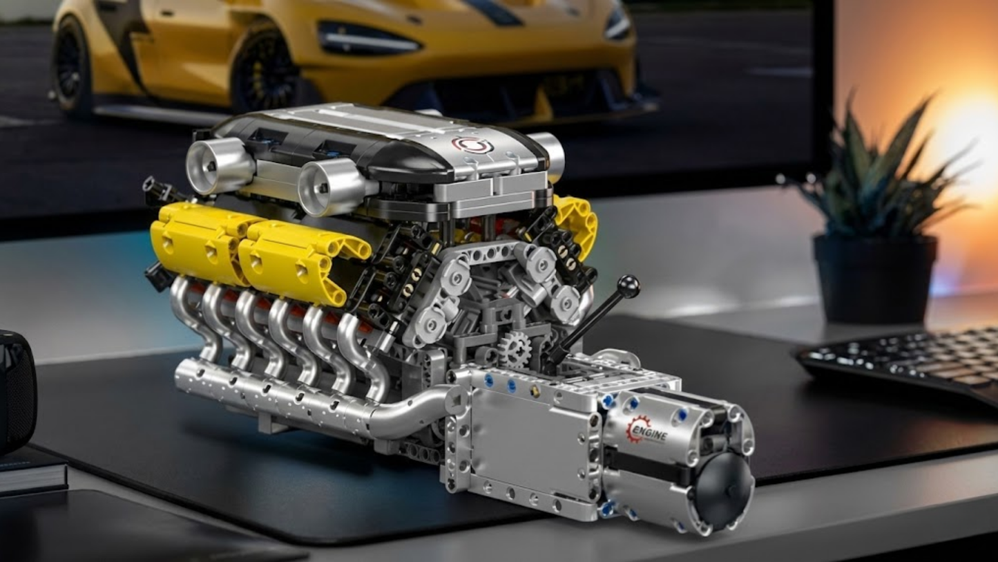 Motorised Lambo V12 Engine & Gearbox (1260 pcs)