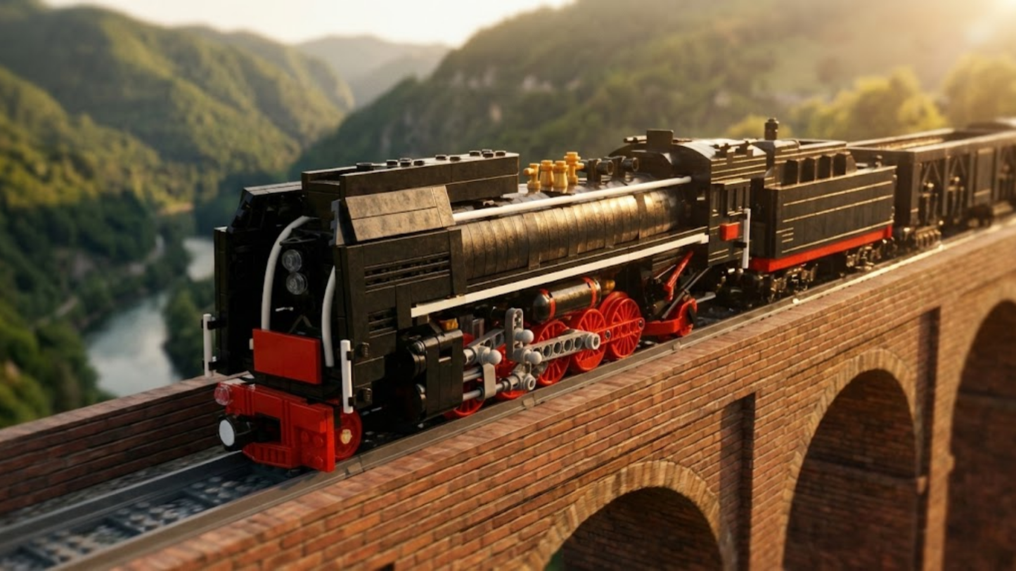QJ Steam Locomotive (1511 pcs)