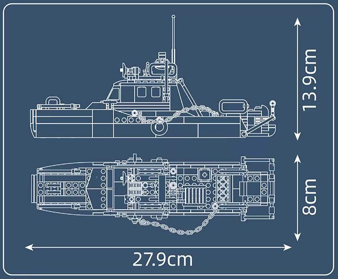Lancha Policial (413 piezas) 