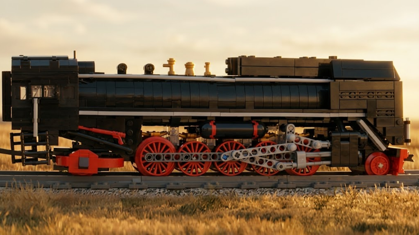 QJ Steam Locomotive (1511 pcs)