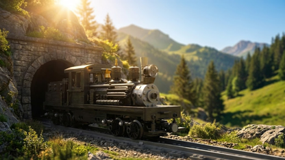 Shay-type Steam Locomotive (880 pcs)