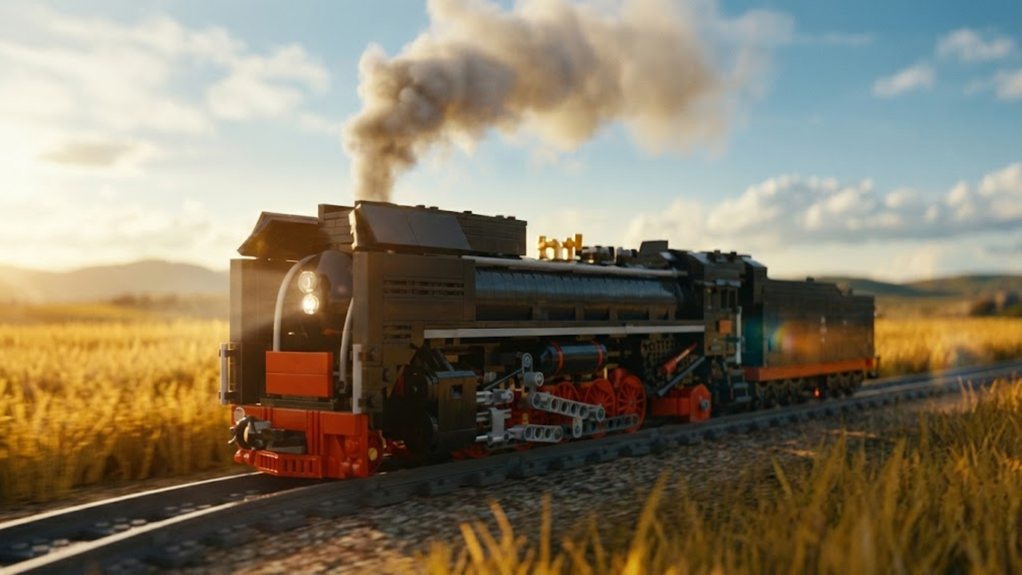 QJ Steam Locomotive (1511 pcs)