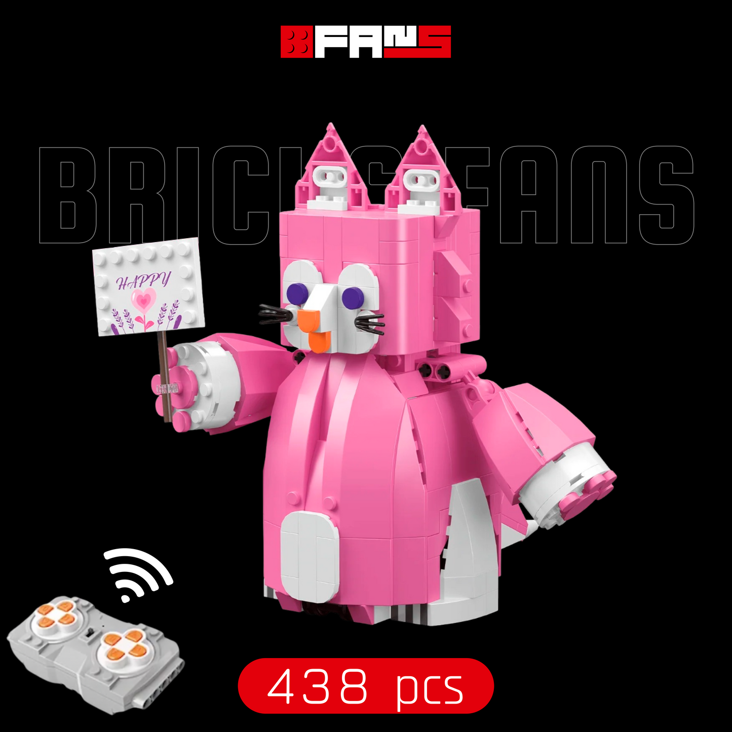 Raposa Robô Articulada Rosa (438 peças) 