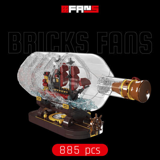 Miniaturowy statek Queen Revenger w butelce (885 elementów) 