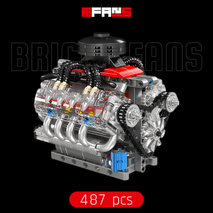 Chevy LSX454 Motor V8 Motorizat (487 piese) 