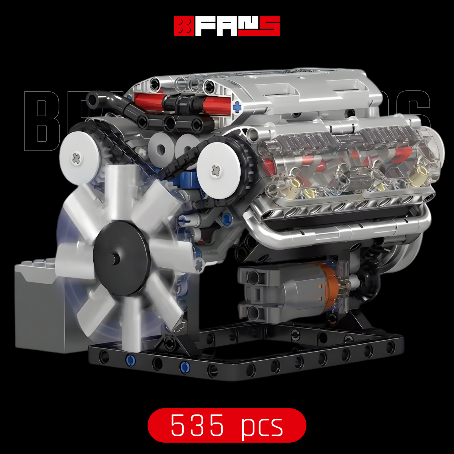 Motorised V8 Engine (535 pcs)