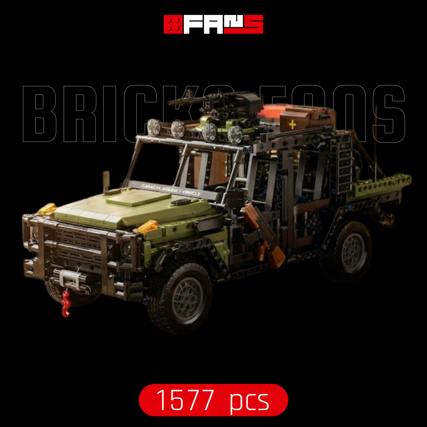 Camouflage Green Caracal Assault Vehicle (1577 pcs)