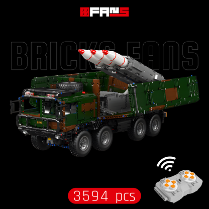 8x4 RC Missile Truck  Military Green (3594 pcs)