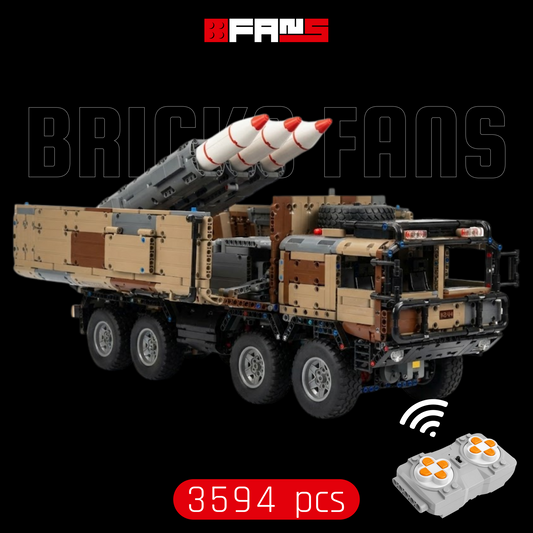 Camion lance-missiles RC 8x4 Camouflage militaire (3594 pièces) 