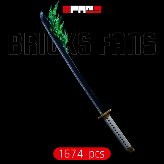 Katana Samurai cu Lamă Albă (1674 piese) 