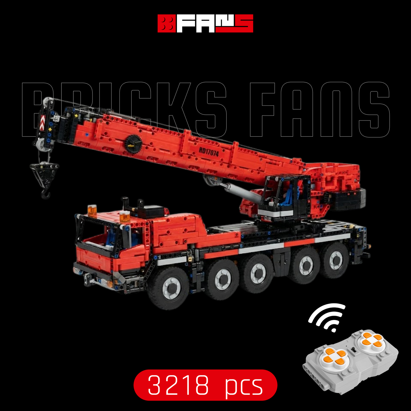 LTM 1110 Mobile Crane RED (3218 pcs)
