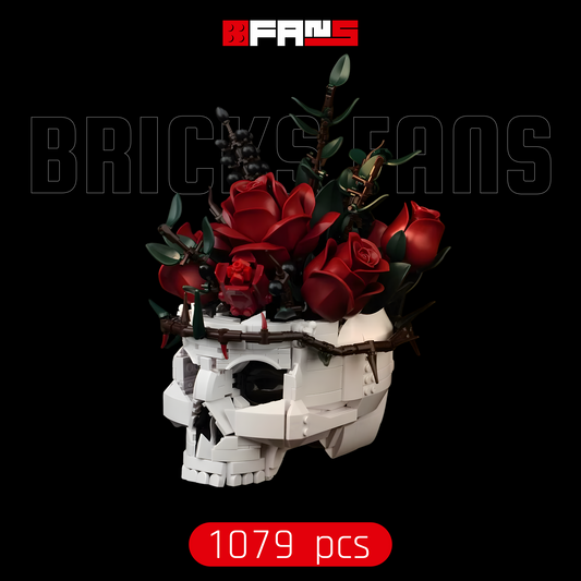 Gotycka Czaszka i Róże (1079 elementów) 