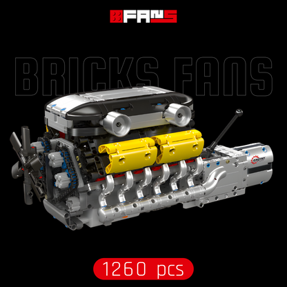 Motorised Lambo V12 Engine & Gearbox (1260 pcs)