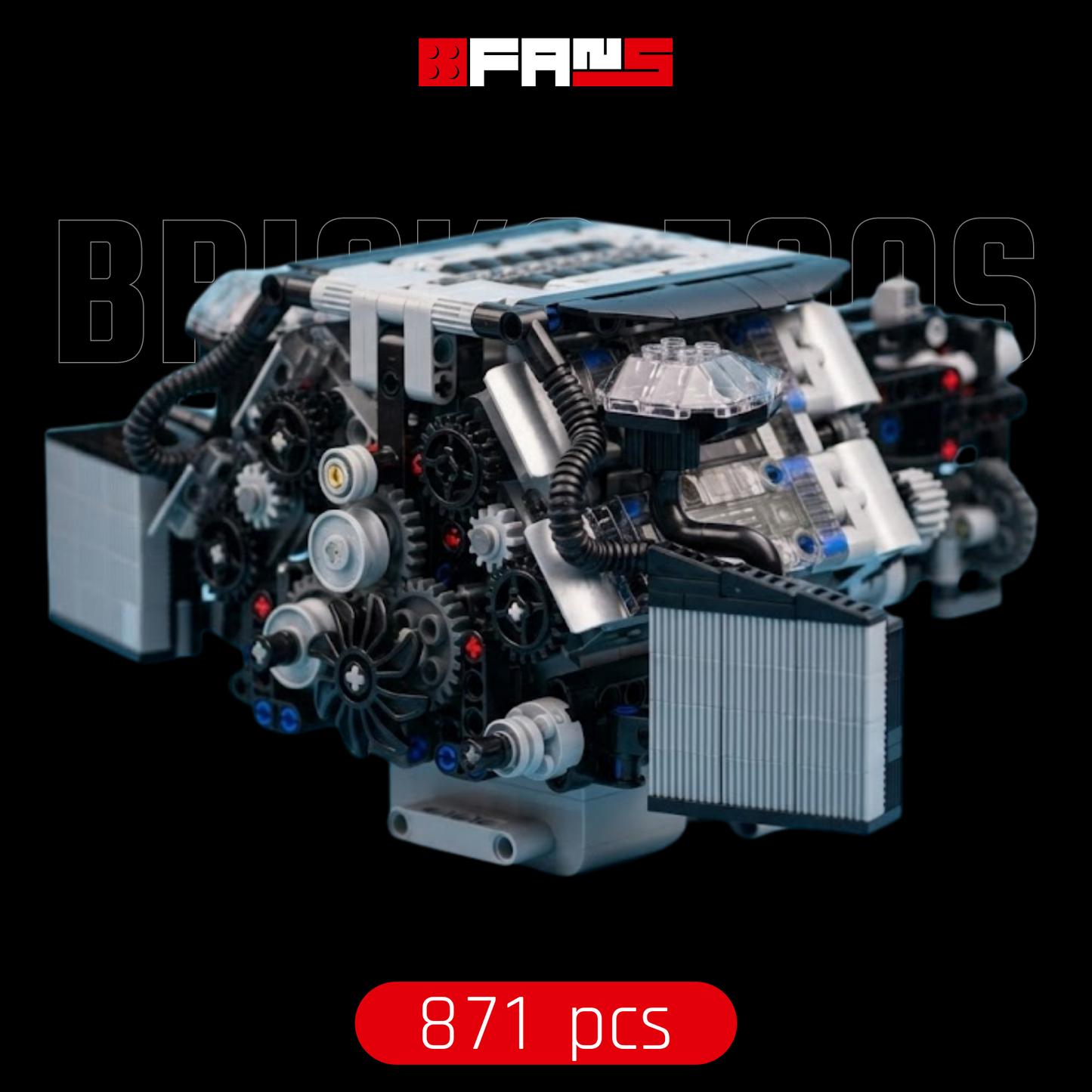 W12 Twin Turbo Engine (871 pcs)