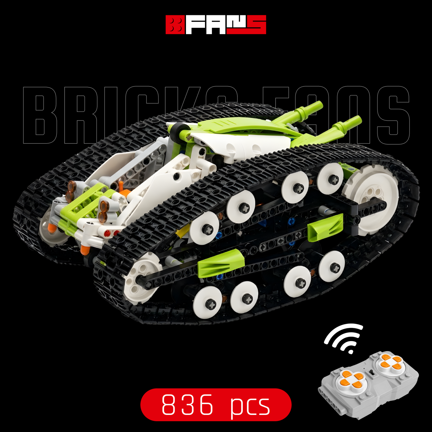App-Controlled Tracked Racer (836 pcs)