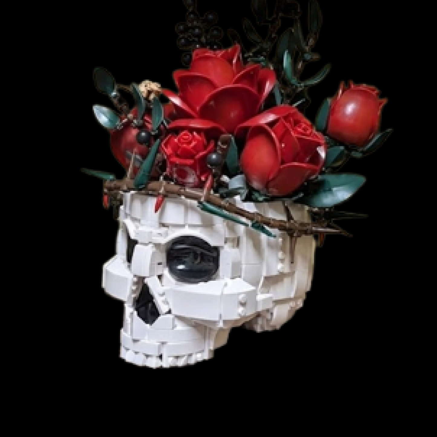 Calavera Gótica y Rosas (1079 piezas) 