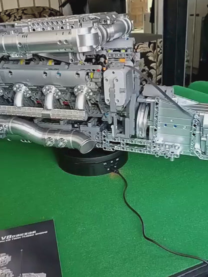 Motorised Hypercar W16 Engine & Gearbox (2899 pcs)