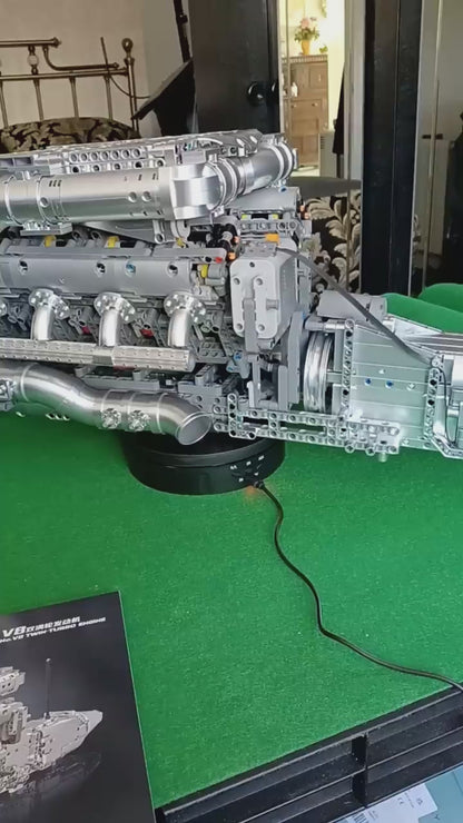 Motorised Hypercar W16 Engine & Gearbox (2899 pcs)